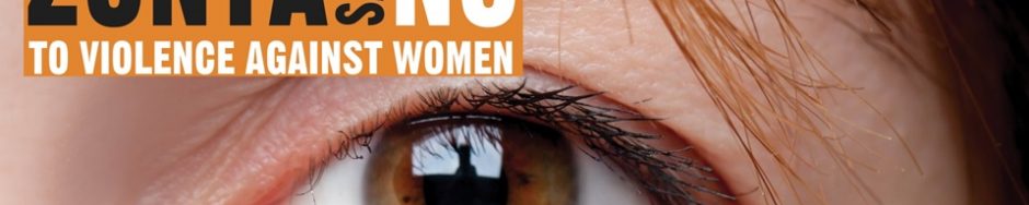Plakat von "Orange your City!" zeiugt ein großes Auge und den Schriftzug: Eine weltweite Aktion zur Ächtung von Gewalt gegen Frauen